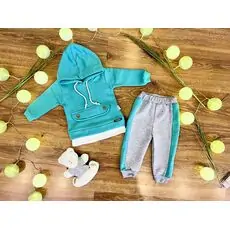 Hood Set Light Blue MURATBABY 7259 საბავშვო ტანსაცმლის ნაკრები