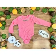Embroidered Flowers Muratbaby 7073 Pink ჩვილის ბოდე