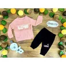 LOVE Set 2in1 PINK 522010 ALG თბილი ორეული
