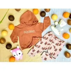 Cute SQUIRREL Set Necix's  Brown 223020152 საბავშვო ტანსაცმლის ნაკრები