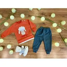 Lovely Sheep Set Red  MURATBABY 6174 საბავშვო ტანსაცმლის ნაკრები