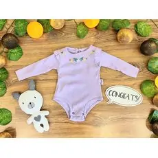 Embroidered Flowers Muratbaby 7073 Purple ჩვილის ბოდე