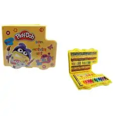 Play-Doh 64 Pieces Stationery - Paint and Activity Set ST002 სახატავი საღებავებისა და ფანქრების ნაკრები