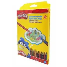 Play-Doh Corrugated Jumbo Dry 12  Colors KU027  ფერადი ფანქრების ნაკრები