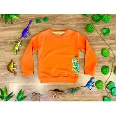 DINOSAUR ALG 223596 საბავშვო გრძელ მკლავიანი მაისური ORANGE