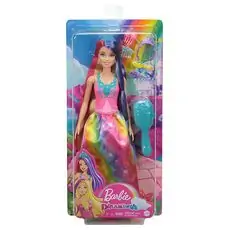 Barbie Dreamtopia Long Hair Doll GFT38 ბარბის თოჯინა გვირგვინით და აქსესუარებით