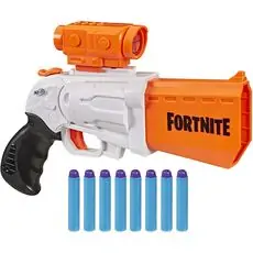 Nerf Fortnite Blaster Hammer Action Includes Removable Scope HAS-E9391 ბლასტერი რბილი ტყვიებით