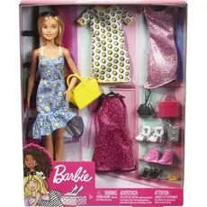 Barbie's Outfit Combinations Play Set MTL-GDJ40 ბარბის თოჯინა აქსესუარებით