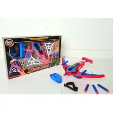 MARVEL SPIDER MAN BOW AND ARROW SOFT BULLET LAUNCHER 564-936 სუპერგმირი ადამიანი ობობას ბლასტერი მშვილდი