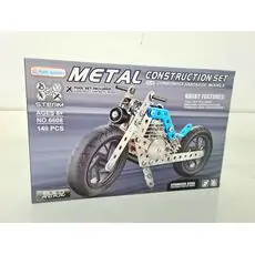 Metal Building Blocks Assembled Motorcycle Blue 6608 სათამაშო კონსტრუქტორი მოტოციკლეტი
