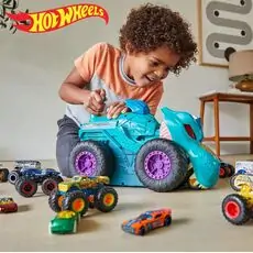 Hot Wheels Monster Trucks Car Eater Mega Wrex Green MTL-GYL13 მონსტრი მანქანა