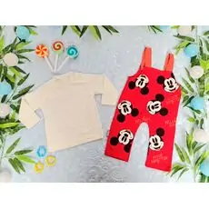 Mickey Mouse Overalls 2in1 Set MURATBABY 7076 კომბინიზონი Red