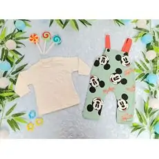 Mickey Mouse Overalls 2in1 Set MURATBABY 7076 კომბინიზონი Mint