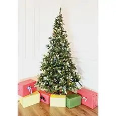 Christmas Tree With Pine Cones And Berries საახალწლო ნაძვის ხე დათოვლილი ბოლოებით, კენკრით და გირჩით 210 სმ (OT641)