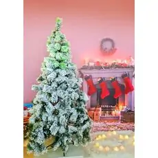 Snow-Covered Christmas Tree დათოვლილი საახალწლო ნაძვის ხე 210 სმ (OT736)