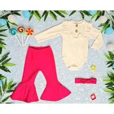 Beautiful Set 2in1 MURATBABY 6803 Pink საბავშვო ტანსაცმლის ნაკრები