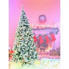 Snow-Covered Christmas Tree დათოვლილი საახალწლო ნაძვის ხე 210 სმ (OT007)