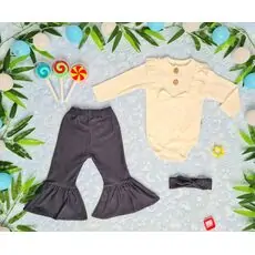 Beautiful Set 2in1 MURATBABY 6803 Gray საბავშვო ტანსაცმლის ნაკრები