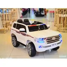 Toyota Land Cruiser For Kids White - საბავშვო ელექტრო მანქანა