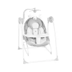 KikkaBoo Electrical swing & Bouncer Dozy Bear with me Grey საბავშვო ელექტრო შეზლონგი