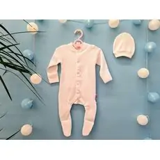 Newborn baby sleep suit ATES BABY ახალშობილის საღამური რომპერი 3339 white