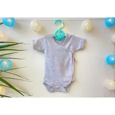Newborn Baby Bodysuit ATES BABY ჩვილის ბოდე 3186 grey