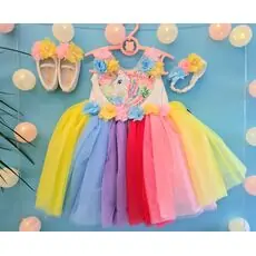 Baby Princes Unicorn Dress Quality Kids - საბავშვო კაბა 1179