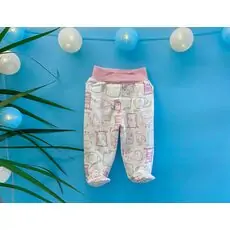 Newborn Baby pants ATES BABY ჩვილის შარვალი 3216 pink animals