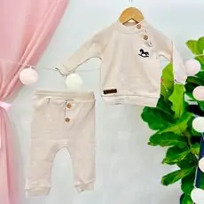 Vintage Baby 2in1 Set MURATBABY Beige 6819 საბავშვო ტანსაცმლის ნაკრები