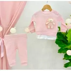 Baby Bear Clothes 2in1 Set MURATBABY Pink 7600 საბავშვო ტანსაცმლის ნაკრები