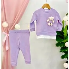 Baby Bear Clothes 2in1 Set MURATBABY Purple 7600 საბავშვო ტანსაცმლის ნაკრები