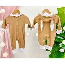 Lovely Bunny Romper MURATBABY 7079 Brown ახალშობილის რომპერი