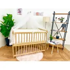 Bebekonfor FOLDABLE CRİB AND CREAM FRENCH BAD SET