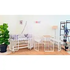 Heyner Play White Sleeping Set Grey  ახალშობილის ტრანსფორმერი საწოლი