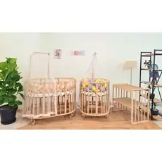 Heyner Play Natural Grey/Yellow Bumper Set ახალშობილის ტრანსფორმერი საწოლი