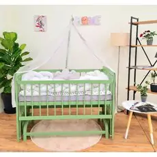 Heyner Tutku Wood Mint Sleeping Set White ახალშობილის საწოლი