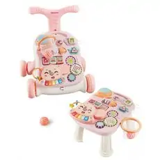 KikkaBoo Baby walker 3in1 Play & Grow Pink საბავშვო ვოლქერი