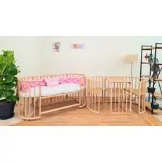 Heyner Play Natural Sleeping Set  Pink  ახალშობილის ტრანსფორმერი საწოლი