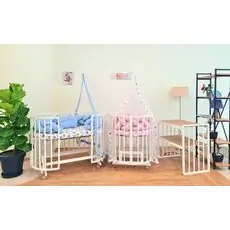Heyner Play White Sleeping Set Blue ახალშობილის ტრანსფორმერი საწოლი