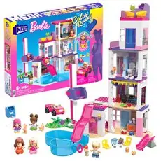 MEGA Barbie Color Reveal Building Toys Dreamhouse HHM01 ბარბის სახლი ფერის ტრანსფორმაციის თოჯინებით