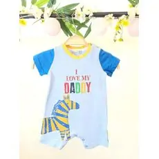 Jumpsuit I Lolve My Daddy ჩვილის საზაფხულო რომპერი