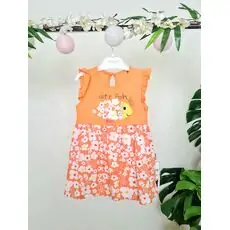 Cute Fish საბავშვო კაბა 16552  Miniworld Orange