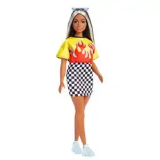 Barbie Fashionistas Doll With Curvy Long Highlighted Hair HBV13 ბარბის თოჯინა მოდური ვარცხნილობით