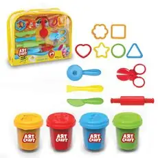 Dede 03293 ART CRAFT GEOMETRIC DOUGH SET IN A BAG საბავშვო პლასტელინის ნაკრები
