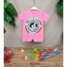 Bobix Romper Bugs Bunny Light Pink ჩვილის რომპერი