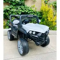 Polaris Mini Jeep White  - ელექტრო მანქანა კაუჩუკის საბურავებით