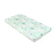 KikkaBoo Mattress Fantasia Plus 60x120x6cm Clouds Mint ბამბის მატრასი