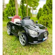 Mercedes-Benz 118 Black - ელექტრო მანქანა ტყავის სავარძლით