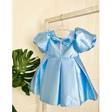 Baby Princess Dress With Bow Blue - საბავშვო კაბა