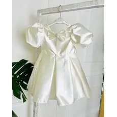 Baby Princess Dress With Bow White - საბავშვო კაბა